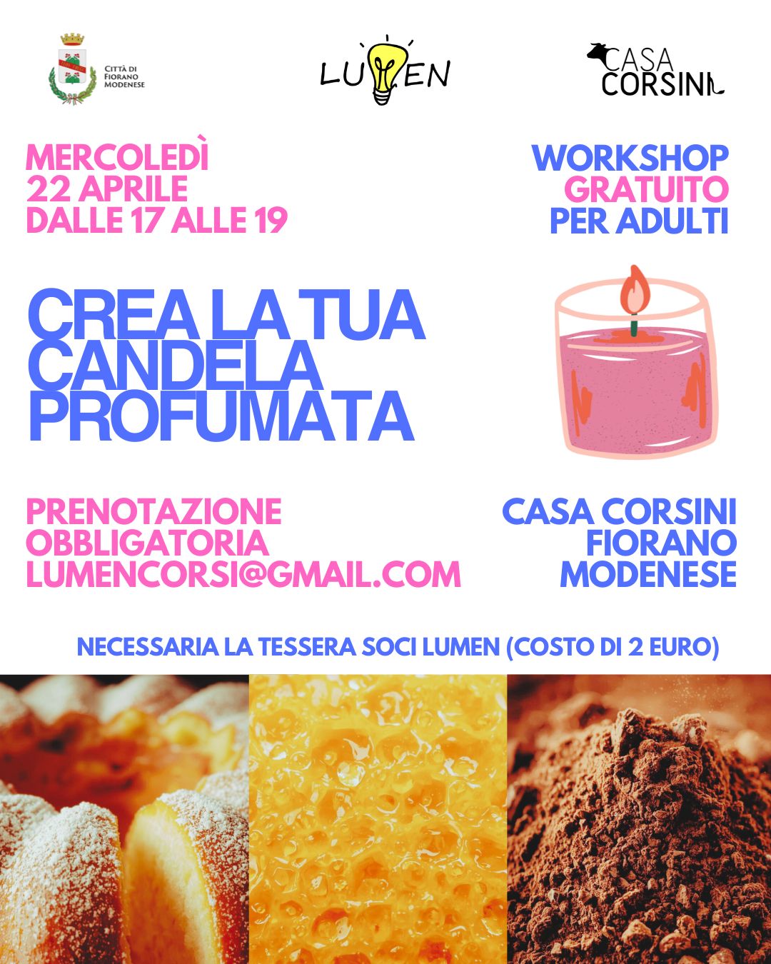 Candele profumate: workshop gratuito a Casa Corsini